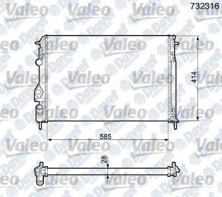 VALEO 732316 Su Radyatoru Megane Scenic +Ac